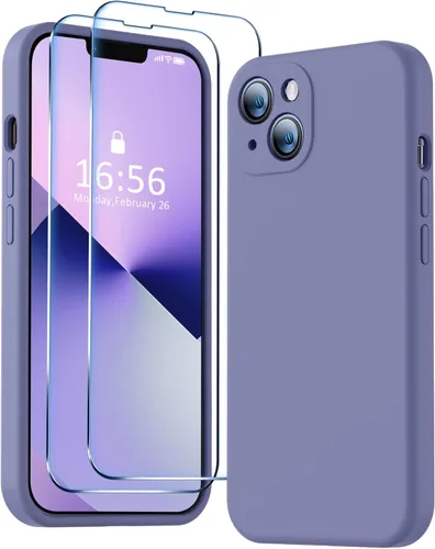 Vista 25 de BossKiss Funda compatible con iPhone 13, silicona de alta calidad mejorada [protección de cámara] [2 protectores de pantalla]