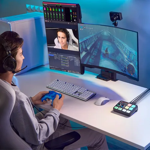 Vista 5 de RØDE X Streamer X Interfaz de audio integrada profesional y tarjeta de captura de video 4K con conectividad XLR, HDMI y TRRS para streaming