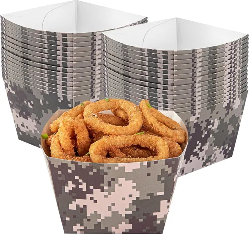 Vista 23 de Restaurantware Bio Tek - Cajas de palomitas de maíz de 5.3 x 3.3 pulgadas, 200 cajas cuadradas de mini golosinas, diseño abierto, revestimiento