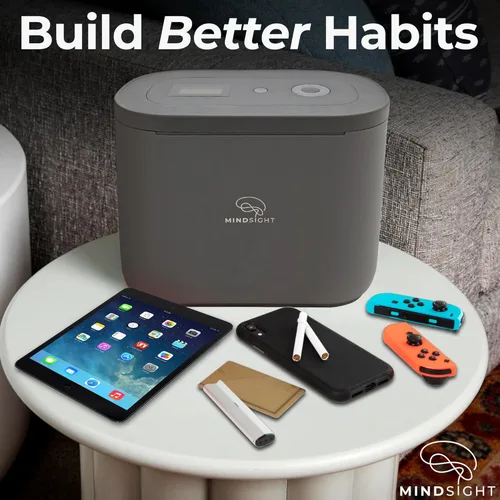 Vista 3 de Mindsight Timed Lock Box Plus Se adapta a tabletas pequeñas (iPad Mini), teléfonos (10+) y más Ideal para escuelas y familias Ayuda a reducir