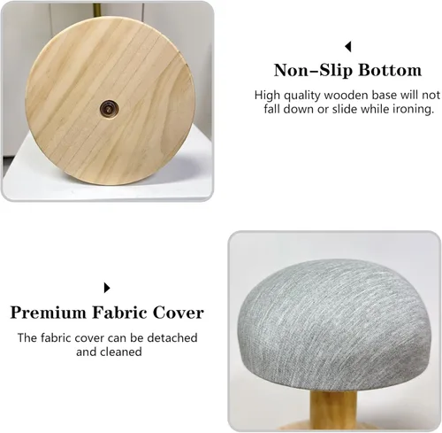 Vista 3 de La tabla de planchar de madera del sujetador se utiliza para sujetadores, camisas, collares, puños y sombreros, la mini tabla de planchar pequeña