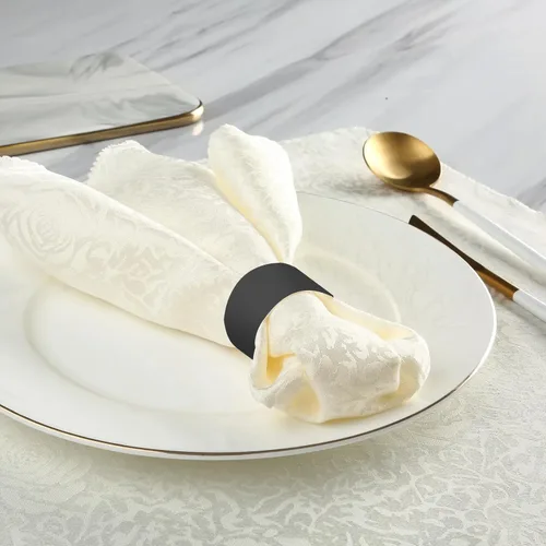 Vista 6 de Germiwipe Servilleteras, servilleteros de papel autoadhesivos, banda de cubiertos para restaurantes, reuniones familiares, exteriores, bodas y Negro