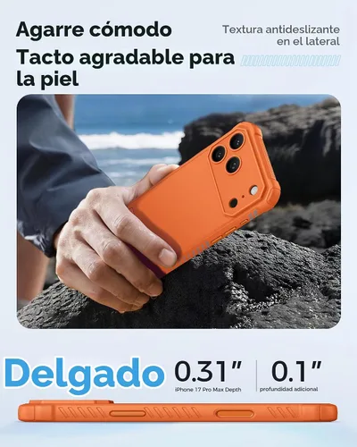 Vista 9 de ASAFCASE Funda para iPhone 17 Pro con soporte, compatible con MagSafe