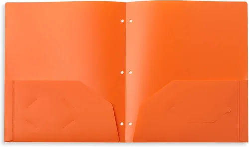 Vista 7 de Blue Summit Supplies Paquete de 12 carpetas de plástico multicolor con 3 agujeros perforados, carpetas de bolsillo de plástico para carpeta de 3