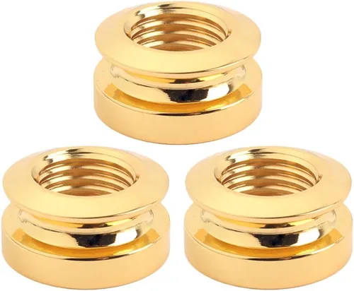 Milisten 3 unids Bass Guitar Strap Button Pickup Copper Endpin Jack para Guitarra Guitarra Accesorio Oro GT310