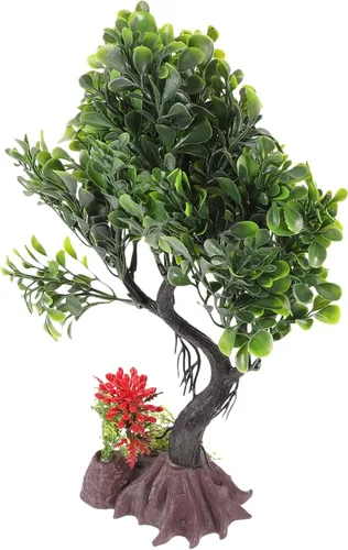 POPETPOP Plantas de acuario Árbol de plástico artificial para el hogar y la oficina Acuario Simulación Plantas hidropónicas de plástico