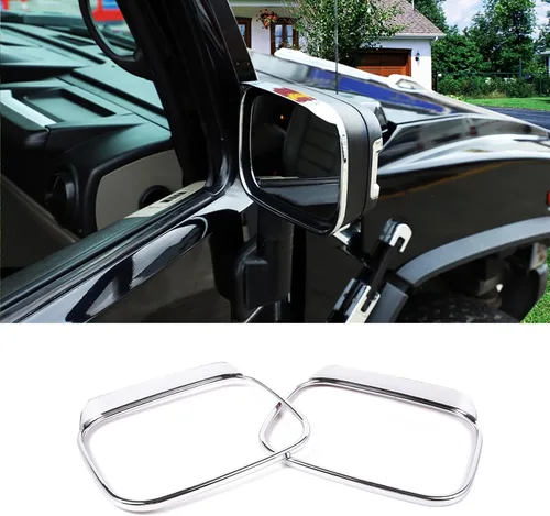 Vista 8 de Compatible con Hummer H2 2003-2009 - Espejo retrovisor de lluvia, espejo retrovisor, cejas de lluvia para accesorios Hummer H2 2003-2009 (negro)