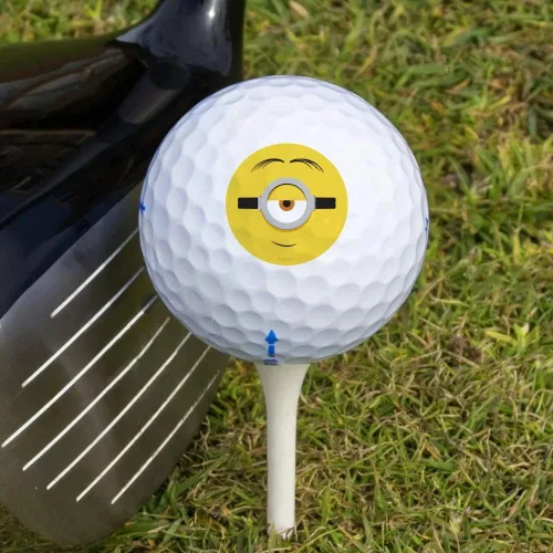 Vista 3 de GRAPHICS & MORE Minions Stuart Face - Pelotas de golf, paquete de 3