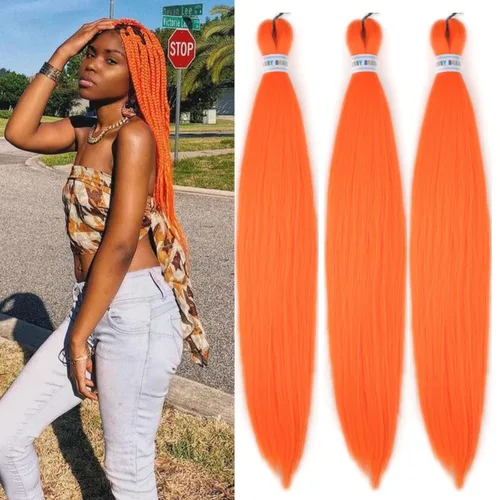 Vista 120 de Extensiones de Cabello para Trenzar Leticia Cabello Sintético Preestirado Yaki Cabello Ez para Trenzar