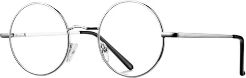 Vista 2 de Pro Acme Lentes transparentes sin receta con marco de metal redondo retro pequeño