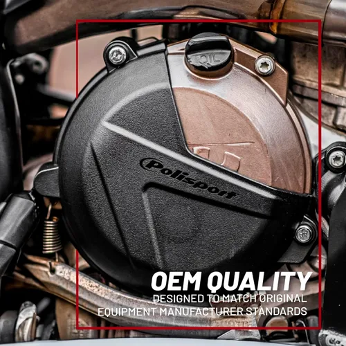 Vista 6 de Polisport Protector de tapa de embrague (NEGRO) Para 08-12 KTM 300XC