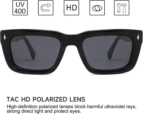 Vista 2 de Baililai Gafas de sol polarizadas para hombre y mujer con 100% protección UV y lentes HD 222s