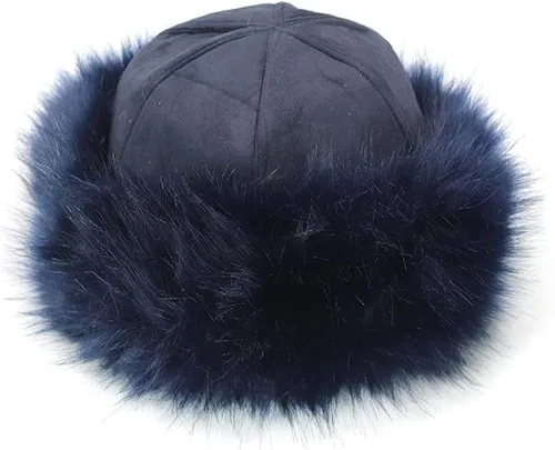 MoreChioce - Sombrero de piel sintética para mujer gorro cálido de piel de zorro sintético gorro de gamuza de forro polar sombrero de piel