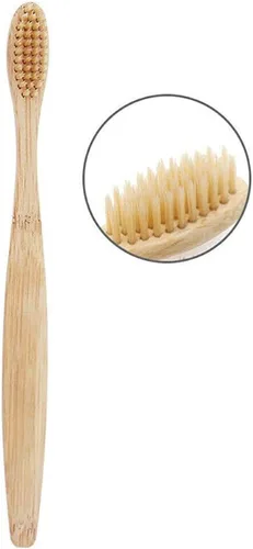 Vista 4 de TEAMWILL Paquete de 20 cepillos de dientes de bambú 100% natural orgánico medio libre de BPA suave cepillo saludable