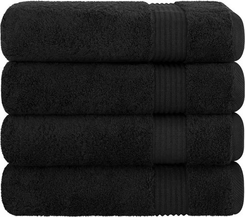 Vista 592 de Cotton Paradise 100% Cotton Turkish Washcloth Set for Bathroom, 4 Piece Soft Absorbent Small Hand Face Towels Wash Rags, Lilac