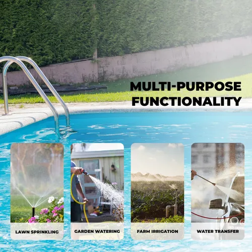 Vista 3 de XtremepowerUS 1HP Bomba de pozo poco profundo portátil Bomba de transferencia de agua 930GPH Bomba de refuerzo de presión de riego Césped Granja