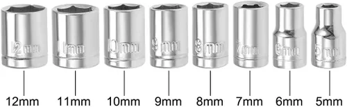 Vista 2 de uxcell Juego de llaves hexagonales de 1/4 pulgadas de 0.197 in - 0.472 in métricas Cr-V, 2
