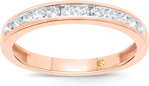 Lab Grown Diamond Wedding Rings for Women 10K Yellow, White and Rose Gold Certified 16-12 Carat Channel Set Diamond Anniversary Bands and Wedding