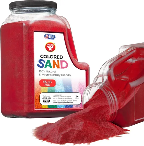 Vista 33 de Hygloss Products - Arena de juego de colores , balde de arena de manualidades colorido, 1 libra, arcoíris brillante