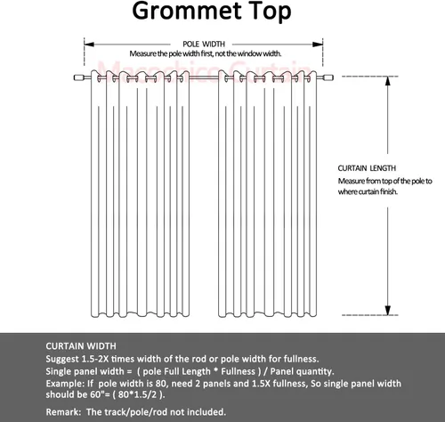 Vista 7 de Macochico Cortinas de terciopelo extra largas para sala de estar, cortinas opacas de 192 pulgadas, paneles de cortinas con ojales de níquel