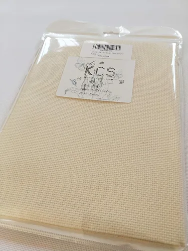 Vista 4 de Tela de punto de cruz de 14CT de algodón Aida de 19 x 28 pulgadas (blanco antiguo)