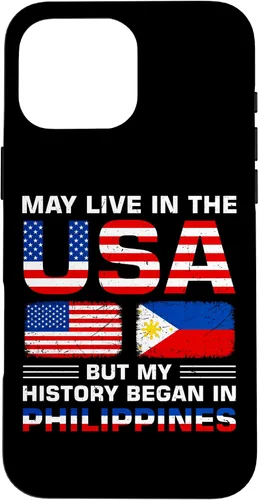 Vista 19 de Funda para iPhone 13 Pro Max con bandera de Estados Unidos y raíces filipinas