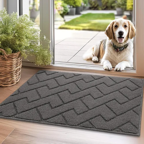 Vista 18 de hicorfe Tapete para puerta delantera para entrada exterior, 20 x 31.5 pulgadas, absorbente, resistente a la suciedad, tapetes de bienvenida