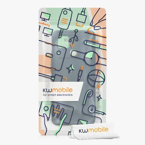 Vista 7 de kwmobile Funda compatible con Xiaomi Redmi 10C - Funda protectora de silicona TPU suave y delgada - Pizarra oscura