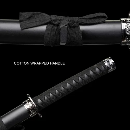 Vista 2 de PS 39.8 pulgadas Último Samurái Espada Japonesa Katana Honor Grabado En Vaina. Para Colección. Regalo, Uso de Práctica de Espada al Aire Libre