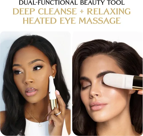 Vista 4 de DARCASE CRISTÁL - Un cepillo de limpieza facial de lujo. Doble función: limpieza profunda con cerdas de silicona y masaje ocular térmico