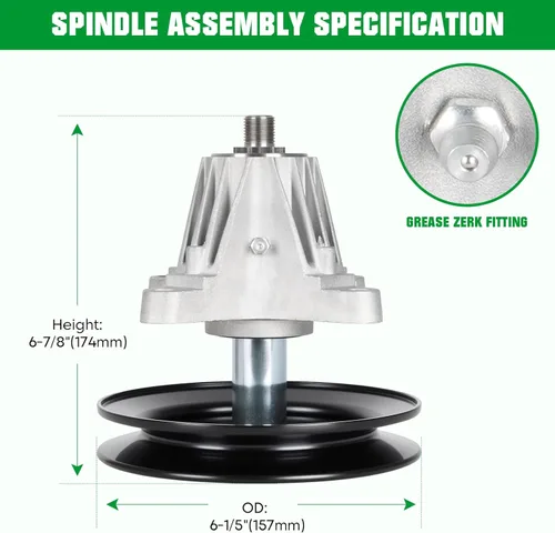 Vista 2 de 618-04822 Conjunto de husillo para cubierta de 42 pulgadas para MTD, para Troy-Bilt, para Cub Cadet LTX1040, LTX1042, reemplaza 618-04889