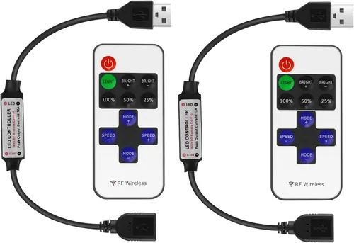 Vista 16 de Mini controlador remoto inalámbrico RF para tiras de luces LED de un solo color 3528 5050, control remoto inalámbrico con conector DC, atenuador RF