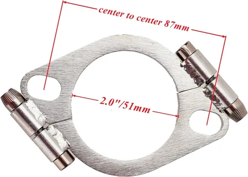 Vista 2 de Rwraps 2.0" Kit de reparación de brida dividida, brida de escape galvanizada de hierro de 2.0 pulgadas/51mm, kit de reemplazo de brida dividida