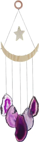 Vista 10 de rockcloud Carillón de viento de ágata con geoda para decoración del hogar y jardín