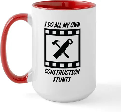 Vista 26 de CafePress I Do My Own Stunts Tazas Taza de café de cerámica de 15 oz (15.0 fl oz)