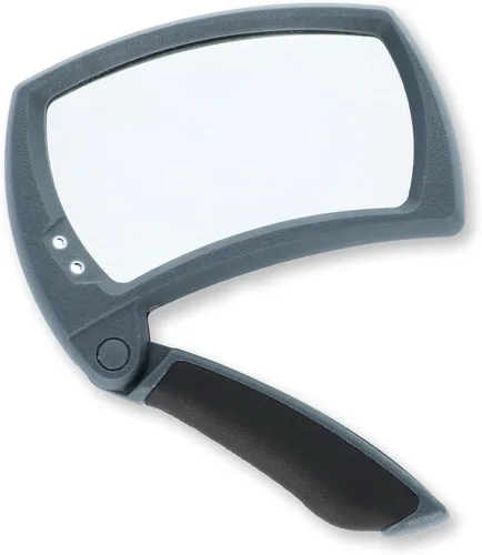 Vista 3 de Carson Lupa LED iluminada con 2 lupas rectangulares de potencia para leer, inspección, baja visión, pasatiempos y manualidades (MJ-50)