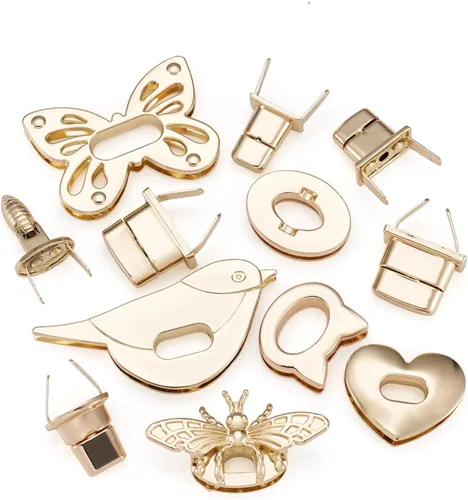 Vista 7 de Craftdady 6 juegos de monedero con cierre de giro, cierre de abejas, mariposa, pájaro, gato, oval, corazón, monedero, cierre giratorio, bolso