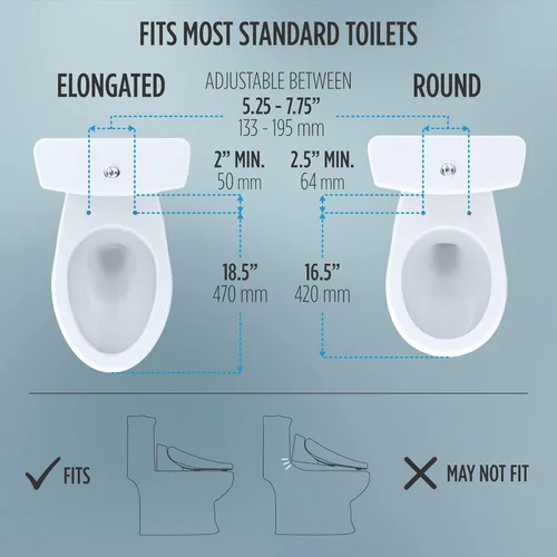 Vista 15 de TOTO® WASHLET® KC2 Asiento electrónico para bidé con asiento calefactado y tapa de cierre suave, redondo, blanco algodón - SW3023#01
