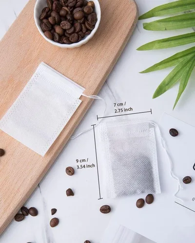 200 bolsas de té desechables para té de hojas sueltas, bolsas de filtro de té con cuchara de té gratis para té suelto, té de hojas sueltas, café,