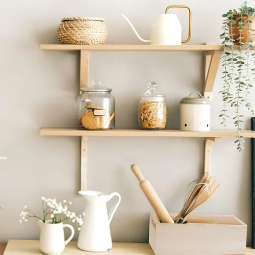 Vista 6 de Paquete de 6 cajas de madera sin terminar en 5 tamaños, asas rústicas, caja de madera, organizador de almacenamiento, caja de manualidades, cajas