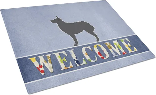Vista 93 de Caroline's Treasures BB5552LCB Affenpinscher Tabla de cortar de vidrio de bienvenida grande decorativa de vidrio templado tabla de cortar y servir