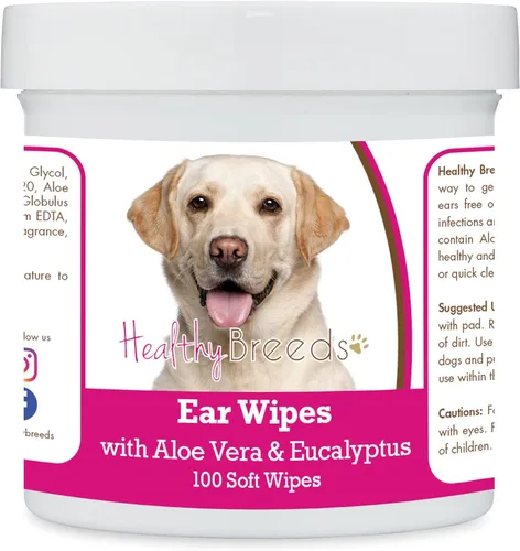 Vista 195 de Healthy Breeds Shih Tzu Toallitas de limpieza de oídos con aloe y eucalipto para perros, 100