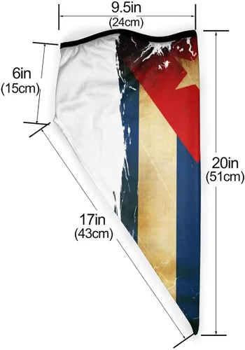 Vista 2 de 3 máscaras faciales con bandera, cubrecuello, transpirable, bufanda, pasamontañas, para el polvo