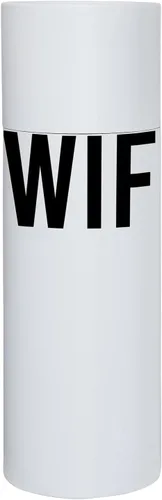 Vista 3 de Santa Barbara Design Studio Wedding Collection - Vaso delgado blanco y negro con pajita, 20 onzas, diseño de esposa