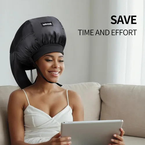Vista 7 de Secador de Pelo con Gorro, Difusor de Pelo Ideal para Cabello Rizado, Tu Solución Definitiva - Gorra de Secador con Capacidad Amplia