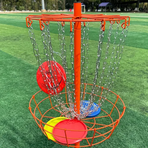 Vista 3 de Disc Golf Basket - Portable Disc Golf Target with Heavy Duty 24-Chains Come with 6pcs Disc Golf Discs and Carry Bag, Ground Stake -Suitable for