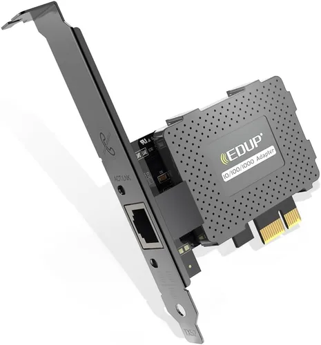 EDUP Tarjeta de red Gigabit Ethernet PCI Express, convertidor adaptador LAN RJ45 de 10/100/1000 Mbps, adaptador de red PCIE, tarjeta Ethernet para