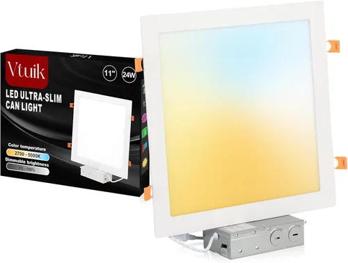 Vista 13 de Paquete de 8 luces LED empotrables de 13 cm para techo 7CCT para cocina, luz de techo delgada sin lata IC para baño, 10 W regulable 800 LM