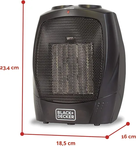 Vista 7 de BLACK+DECKER BHDC201 Calentador personal de cerámica.