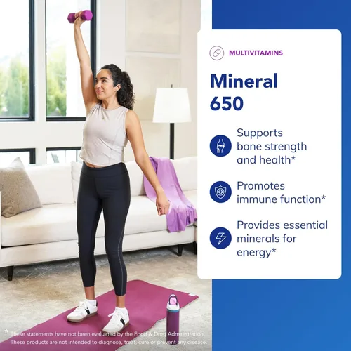 Vista 3 de Pure Encapsulations Mineral 650 Combinación Hipoalergénica de Quelato Equilibrado Minerales 180 Cápsulas